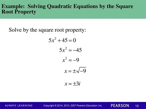 Applying the Square Root Property to the Given Equation