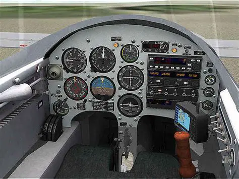Authentic virtual cockpit with animations and mousable controls