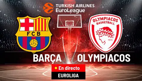 Barcelona vs. Olympiacos: Análisis Previo, Horarios y Dónde Ver el Partido Clave de Euroliga