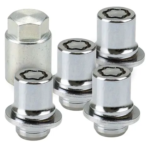 Be careful not to drop the lug nuts or flat tire