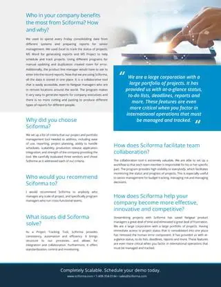 Benefits of Using Sciforma
