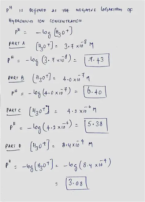 Calculating pH from Hydronium Concentration