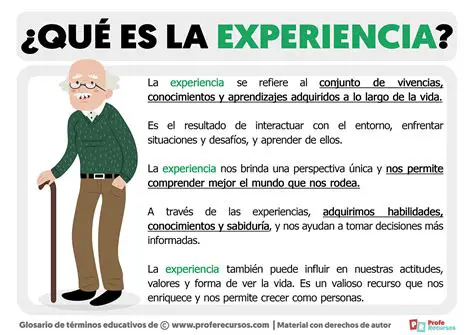 Cambios en la experiencia del mundo
