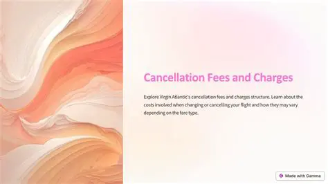 Cancellation Fees and Charges