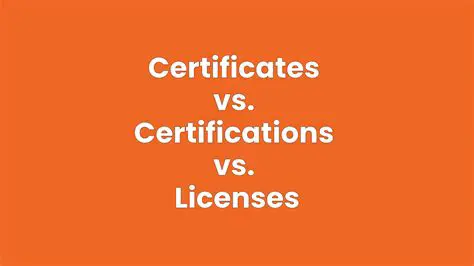 Certification and Licenses