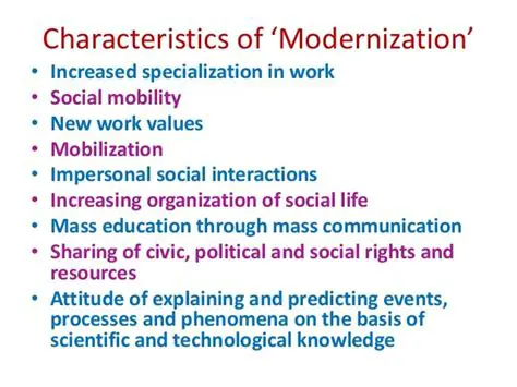 Characteristics of Modernization