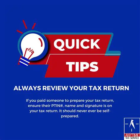 Check and review your tax return