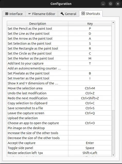 Check the Flameshot settings