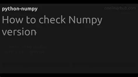 Check the version of NumPy