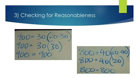 Checking for Reasonableness
