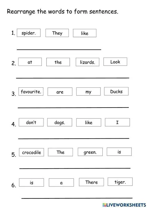 Combining Words to Form Sentences