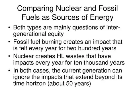 Comparison of Fossil Fuels and Nuclear Power