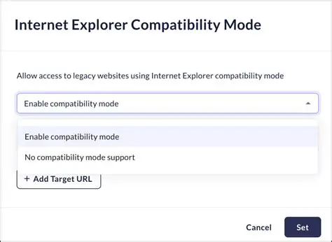Compatibility with Internet Explorer