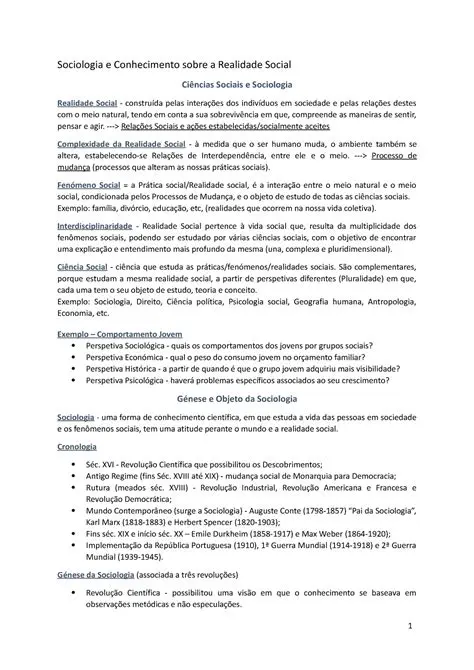 Conhecimento da realidade social