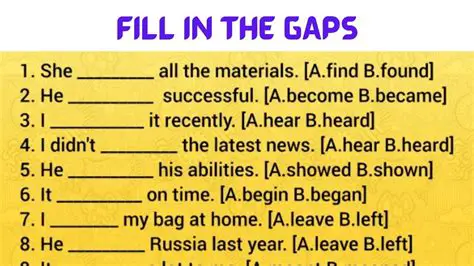 Copy out the table and fill in the gaps using the verbs in the box
