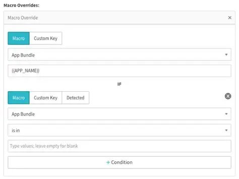 Customizable Override List