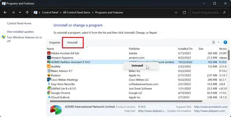 Delete unnecessary uninstall entries