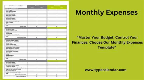 Determine your monthly expenses