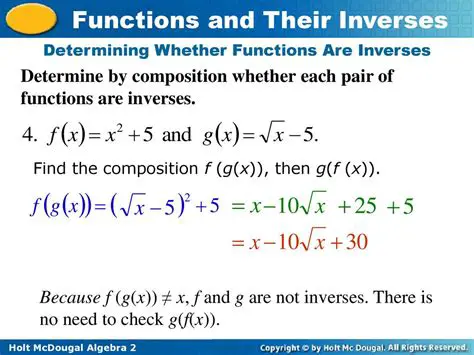 Determining Whether the Pair of Functions are Inverses of Each Other