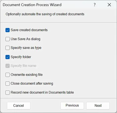 Document Creation and Saving