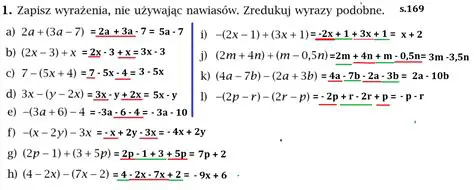 Dodawanie i odejmowanie sum algebraicznych