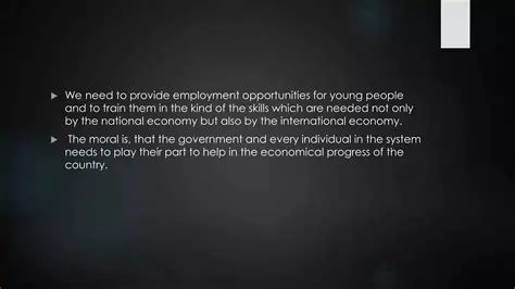 Employment and Moral Opportunities