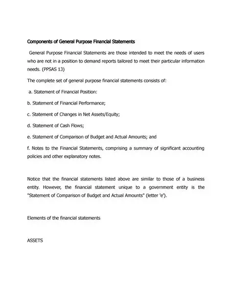 The Essential Order of Items in an Engagement Letter for General Purpose Financial Statements