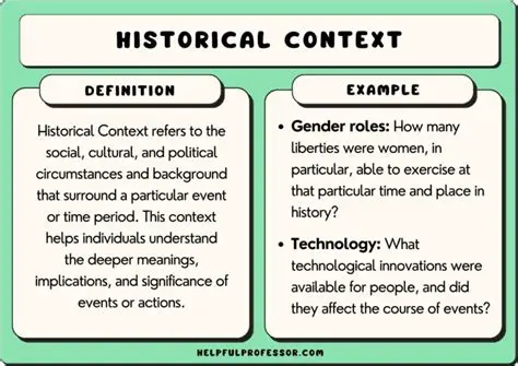 Evaluating the Historical Setting