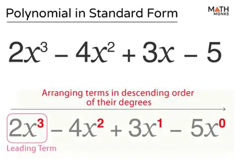 Examples of Polynomials in Standard Form