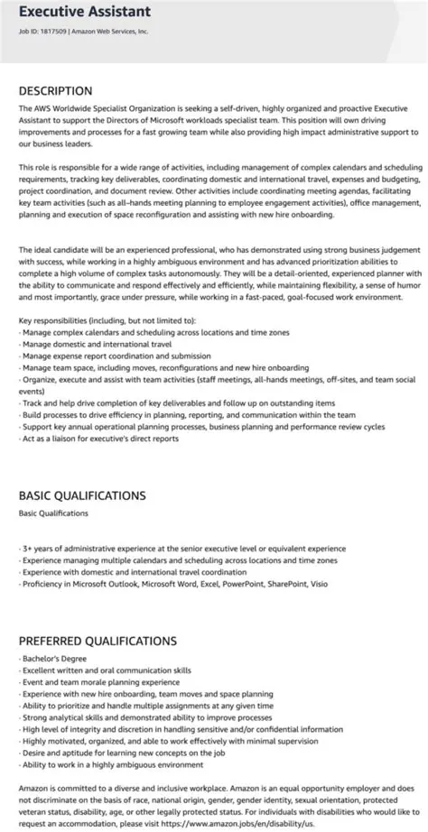 Crafting Effective Executive Assistant Job Descriptions: A Comprehensive Guide