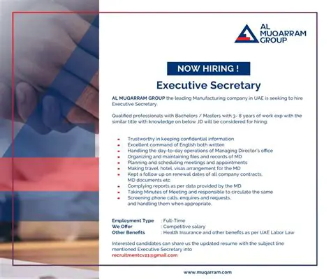 Executive Secretary Vacancy Jakarta: Navigating Your Path to Success