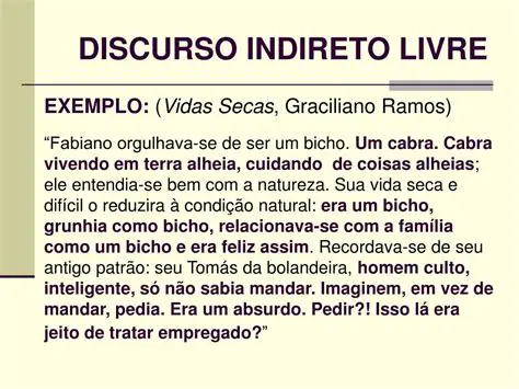 Exemplos de Discurso Indireto Livre