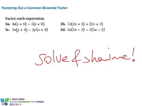 Factor out the common binomial factor