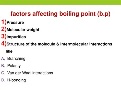 Factors that Influence Boiling Points