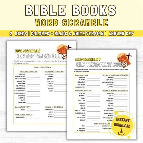 Features of Bible Scramble