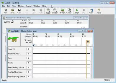 Features of the MySkit Performance Editor