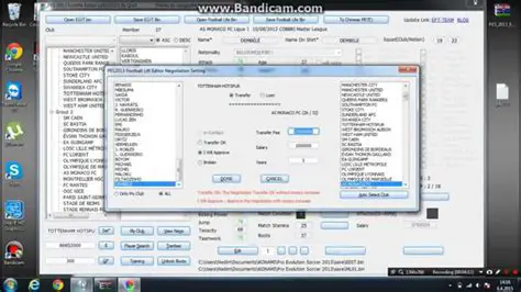 Features of the PES 2013 Editor