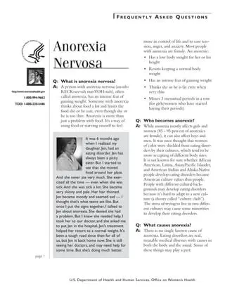 Frequently Asked Questions About Anorexia Nervosa