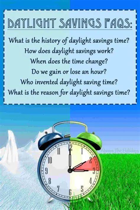 Frequently Asked Questions About Daylight Saving Time