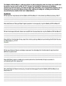 Frequently Asked Questions about the Battle of White Marsh