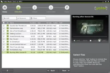 Funktionen von Yelsi Musik DVD zu MP3