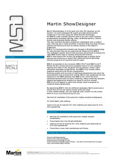 Getting Started with Martin ShowDesigner Pro