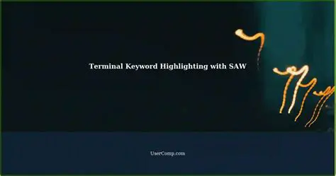 Highlighting keywords in the terminal