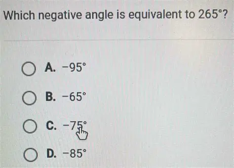 How to Find the Equivalent Negative Angle