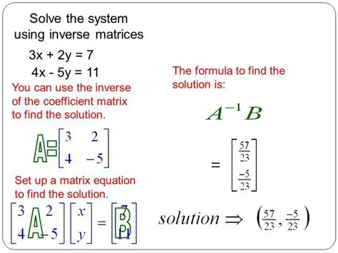 How to Solve a System of Equations Using the Inverse of a Matrix