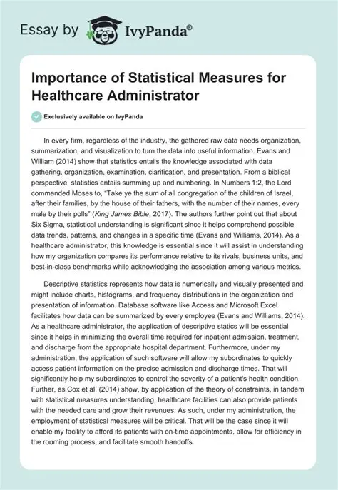 Importance of Statistical Measures