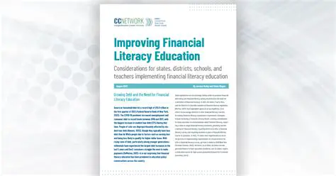 Improving financial literacy education programs