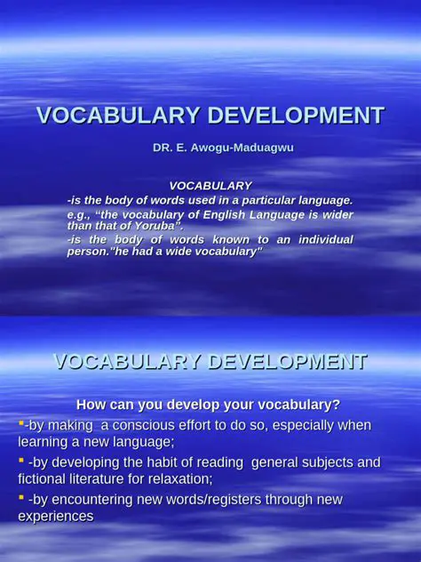 Increasing Understanding of Vocabulary