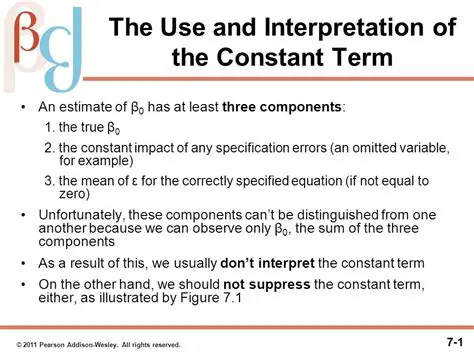 Interpretation of the Constant Term