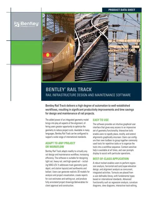 Key Features of Bentley Rail Track